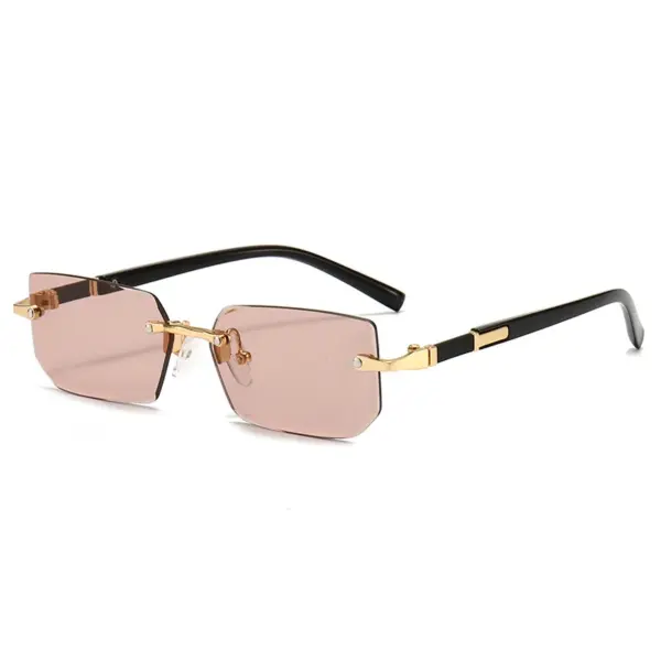 Rimless Rectangle Sunglasses WOMEN Men Summer - Image 13