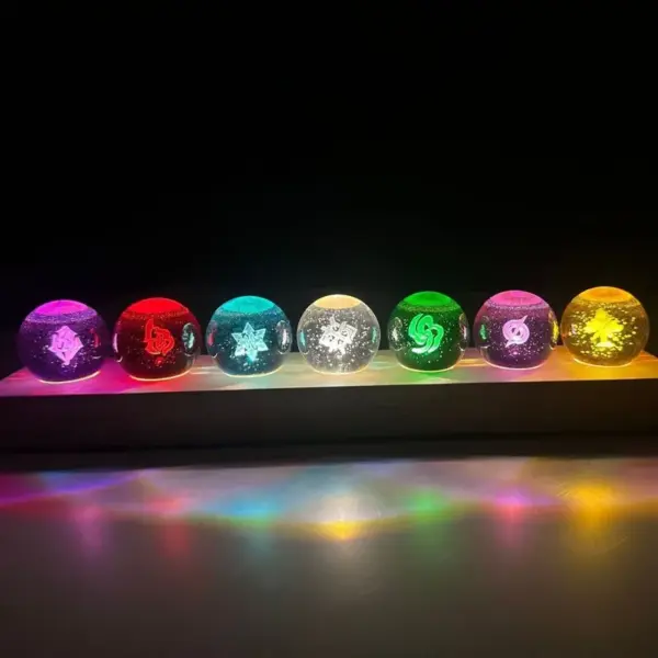 Genshin Impact 7-Pack Crystal Ball Night Lights - Image 3
