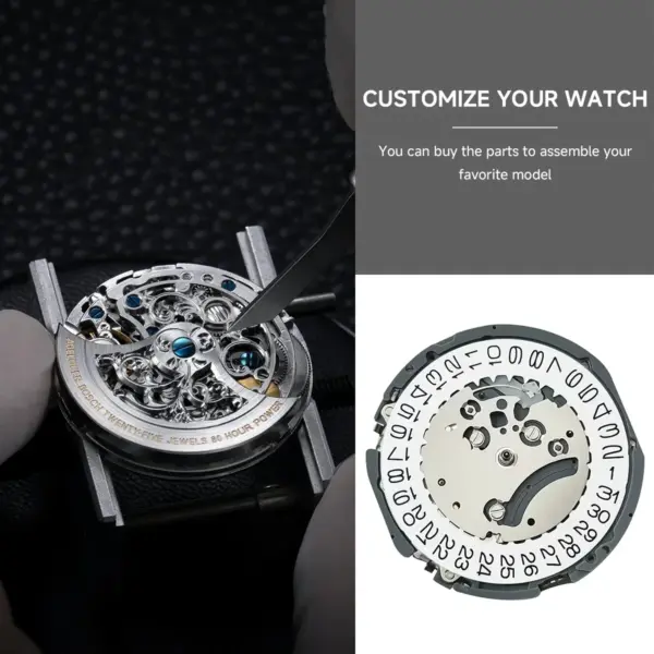 VK63A Quartz Watch Movement with Date and Chronograph - Image 6