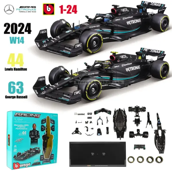 Bburago 1:24 2023 F1 Mercedes-AMG W14 Model - Image 2