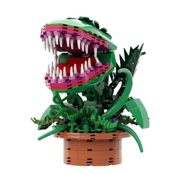 Gobricks MOC Potted Plants Cannibal Flowers Building Blocks for Movie Audrey II - Image 3