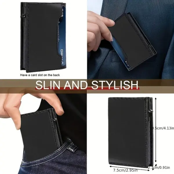 Men's RFID Blocking Slim Carbon Fiber Wallet - Image 2