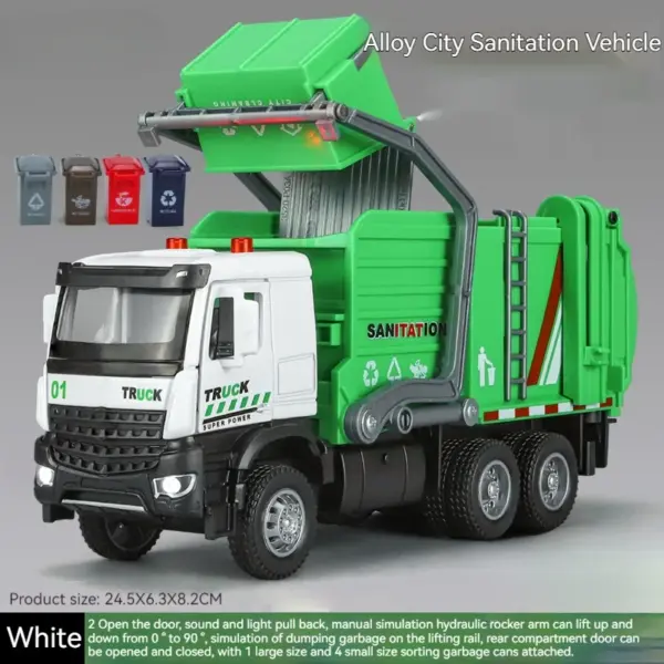 1:32 Scale Engineering Crane Dump Truck Model - Image 9
