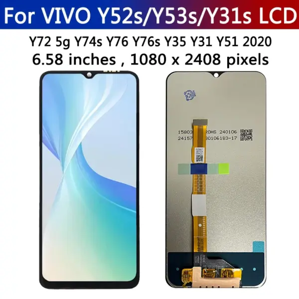 6.58-Inch LCD Display for Vivo Y52s/Y53s Y31s Y72 5G - Image 3
