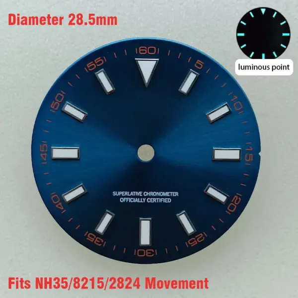 28.5mm Luminous Watch Dial for NH35/NH36/8215/2836 - Image 32