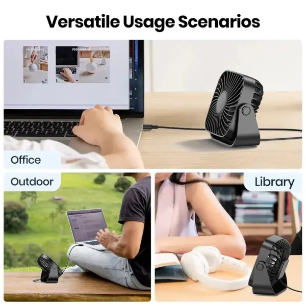 TOPK K52 4-Inch USB Portable Desk Fan - Image 6