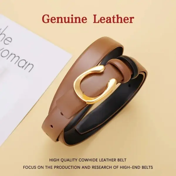 Women’s Faux Leather Waist Belt for Jeans and Dresses - Image 2
