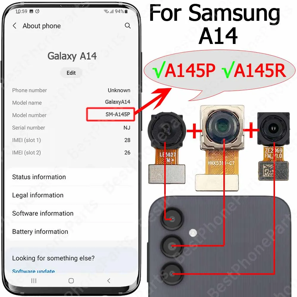 Samsung Galaxy A14 Rear Camera Module A146 Series 16 Samsung Galaxy A14 Rear Camera Module A146 Series - Image 16