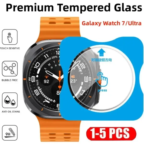 Tempered Glass Screen Protector for Samsung Galaxy Watch 7 - Image 3