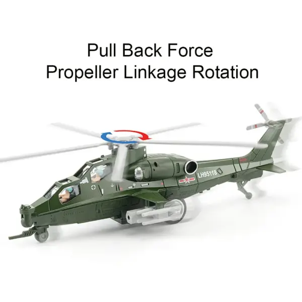 24.5CM Alloy Diecast CAIC Z-10 Helicopter Toy - Image 6