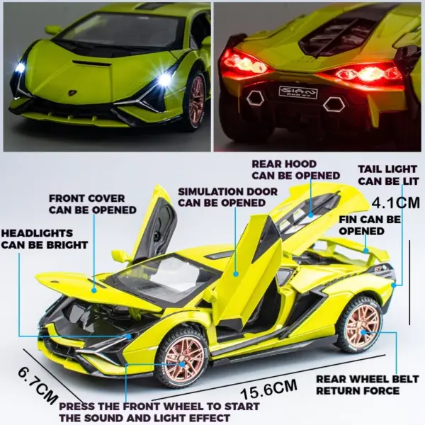 1:32 Sian FKP 37 Supercar Diecast Model - Image 3
