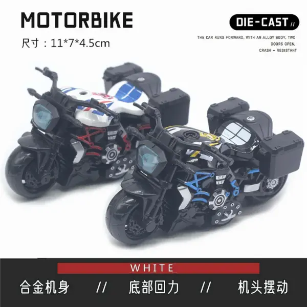 36 Alloy Devil Motorcycle Police Car Model - Image 3