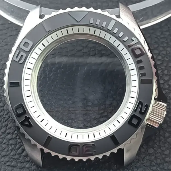 41.5mm Sapphire Crystal Watch Case for NH 35/36 Black Matte Finish - Image 10