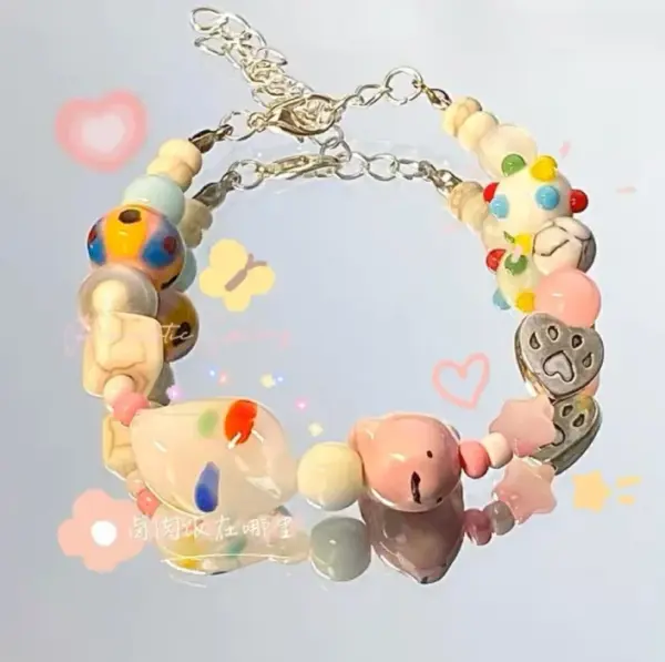 Fashion Heart Candy Color Enamel Bracelet Women - Image 12