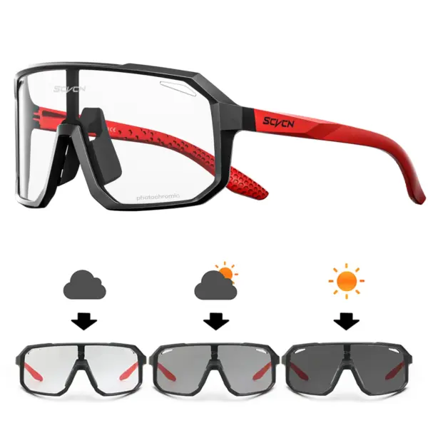 SCVCN Cycling Sunglasses S62 UV400 Photochromic Unisex Goggles - Image 10