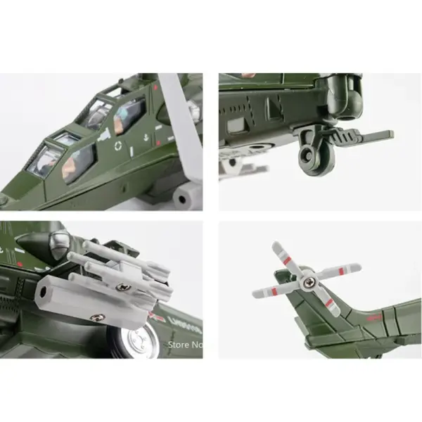 24.5CM Alloy Diecast CAIC Z-10 Helicopter Toy - Image 4