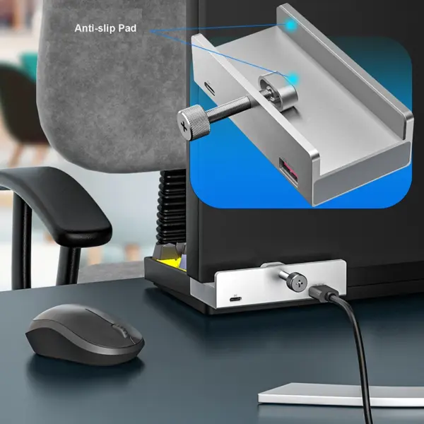 Aluminum USB Type C 3.0 Hub with Clamp Dock - Image 6