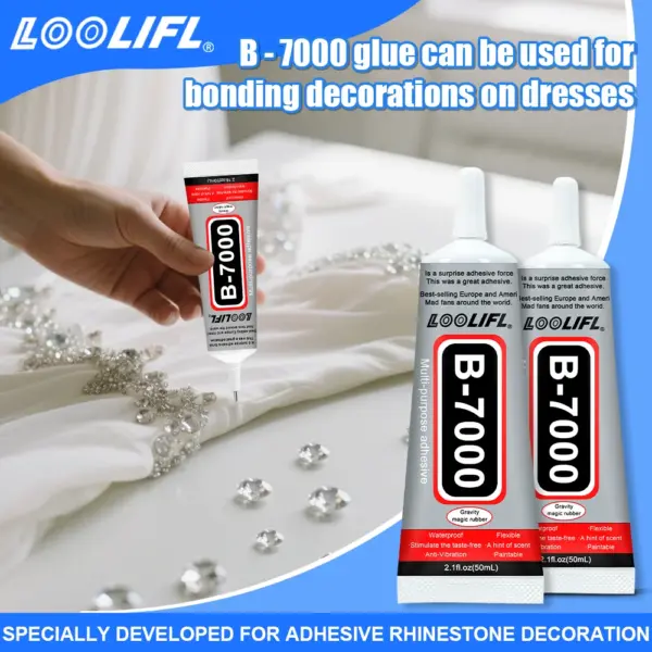 LOOLIFL B-7000 50ml Multipurpose Craft Glue - Image 2