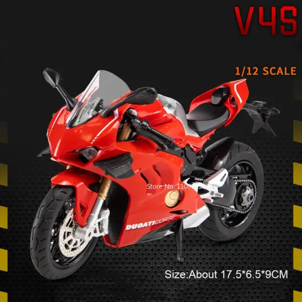V4S 1199 1:12 Diecast Motorcycle Model - Image 8