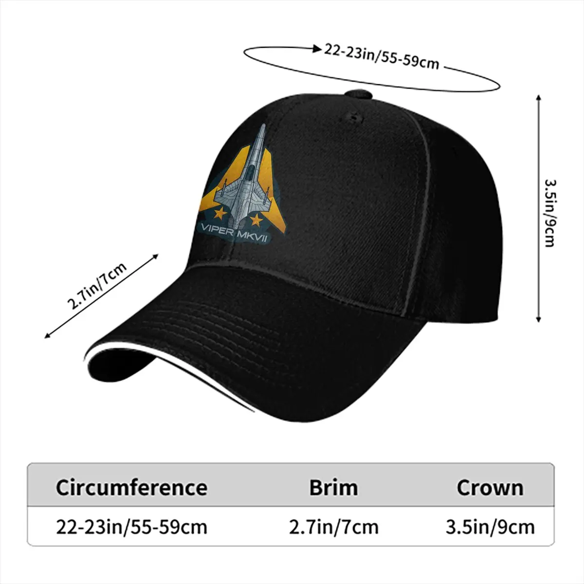 Viper Mark Baseball Cap Sun Shade Unisex 2 Viper Mark Baseball Cap Sun Shade Unisex - Image 2