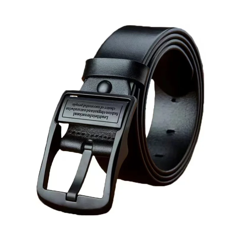 Luxury Leather Men’s Belt with Metal Pin Buckle 7 Luxury Leather Men’s Belt with Metal Pin Buckle - Image 7