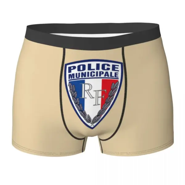 French Police Insignia Boxer Shorts for Men - Image 11