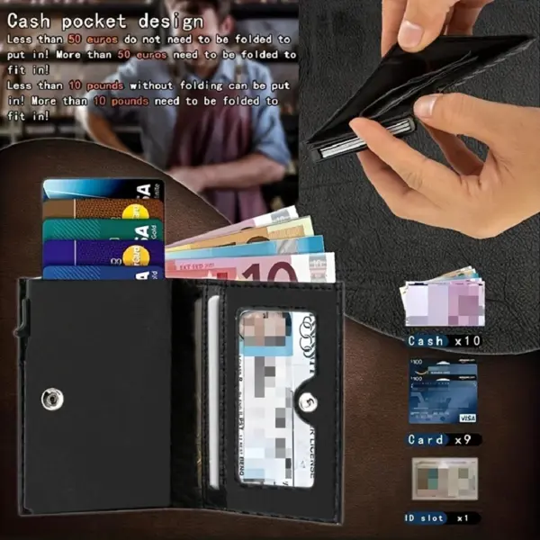 Men's RFID Blocking Slim Carbon Fiber Wallet - Image 5