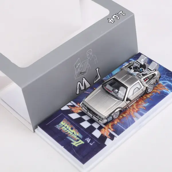 DeLorean DMC Time Machine 1:64 Diecast Model - Image 5