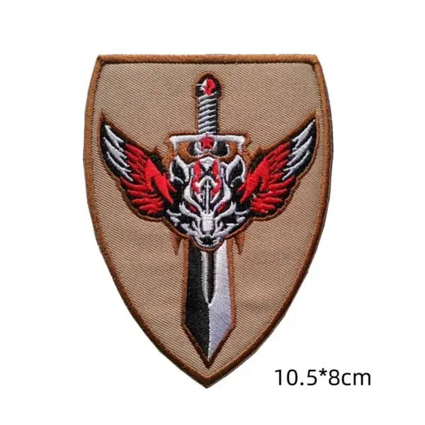 Wolf Warrior Sword Logo Hook & Loop Patch for Clothing - Image 4