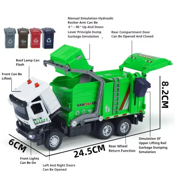 1:32 Scale Engineering Crane Dump Truck Model - Image 2