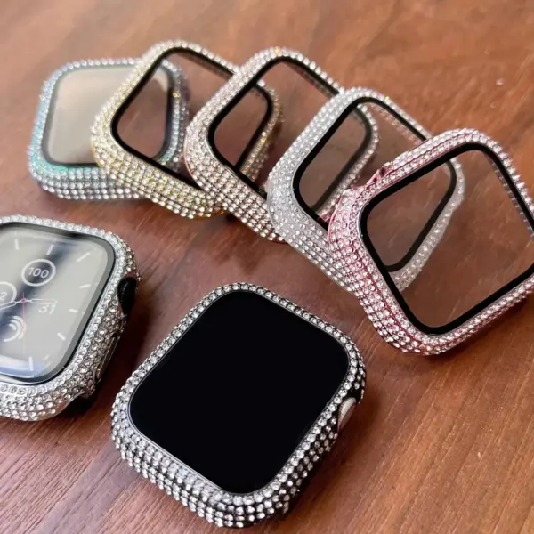 Bling Rhinestone Screen Protector Case for Apple Watch Series 1-10 - Image 4