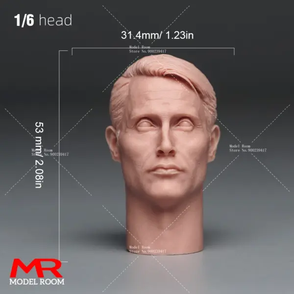 Unpainted 1/6 Leonardo Head Sculpt Model - Image 30