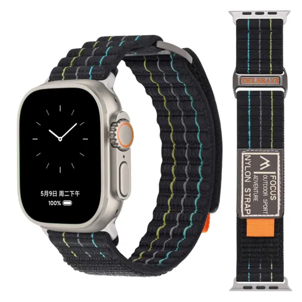 Nylon Loop Strap for Apple Watch Series 9-4 - Image 8
