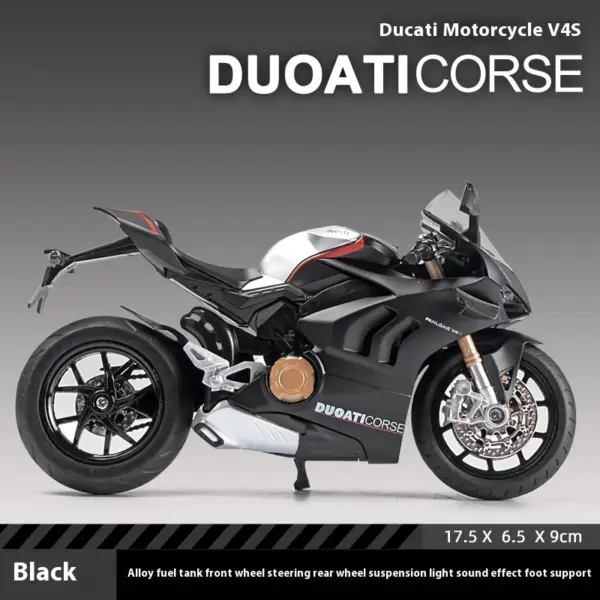 1:12 Ducati Panigale V4S Diecast Motorcycle Model - Image 9