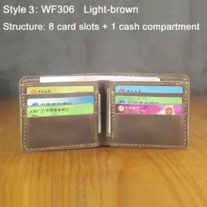 Luxury Handmade Cow Leather Wallet WF310 25 S8a786e04a4ab43c79c45daf3ca93022e4