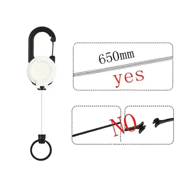 Outdoor Retractable Keychain with Hook Tool - Image 3