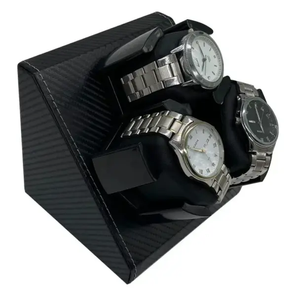 FancyWrist 3-Watch Automatic Winder PU Leather Display - Image 6