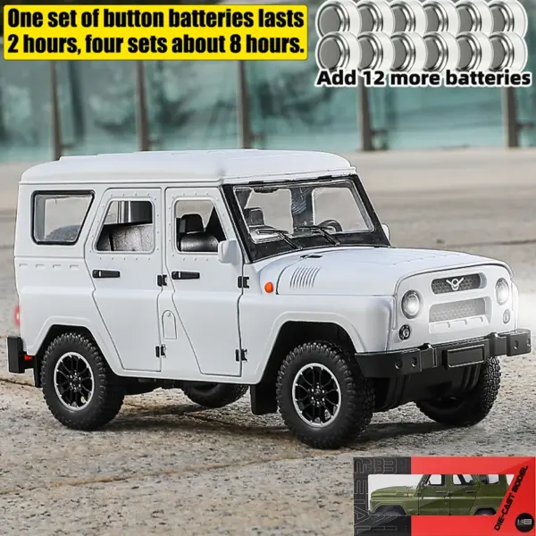 1:18 Russia UAZ Hunter Off-Road Diecast SUV Model - Image 9