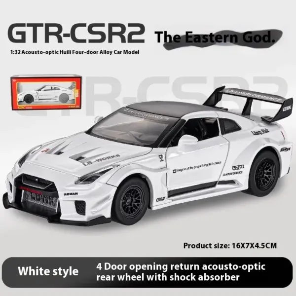 32 Skyline Nissan GTR CSR2 Diecast Model Toy - Image 13