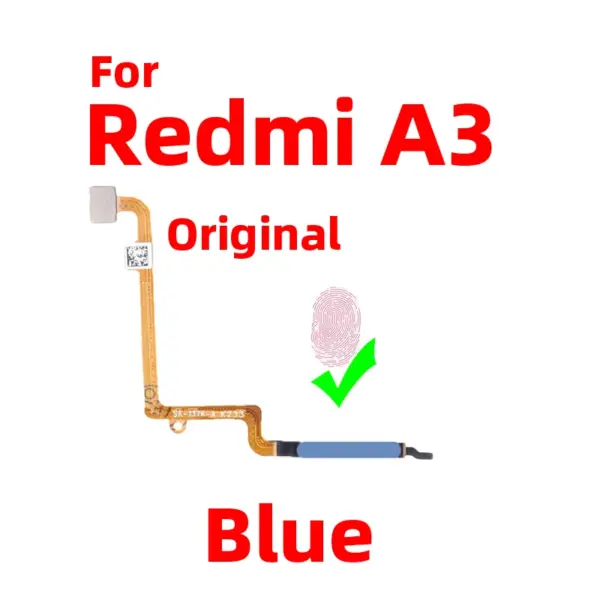 Original Fingerprint Sensor & Power Button Flex Cable for Xiaomi Redmi A3 - Image 3
