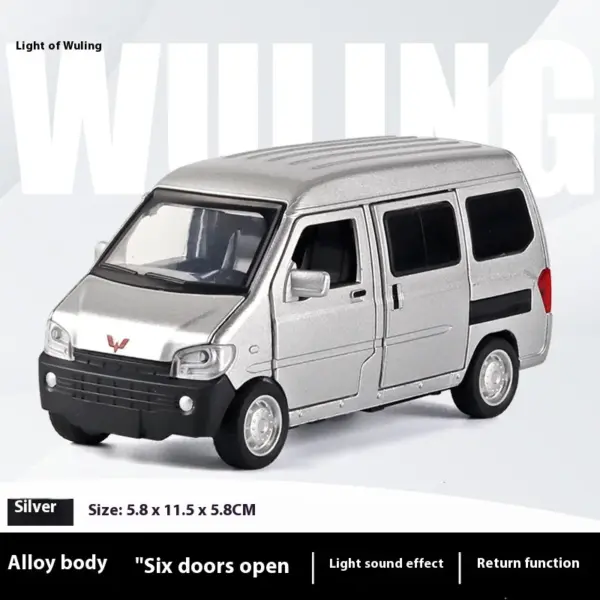 1:32 Wuling Rongguang Van Alloy Diecast Model - Image 8