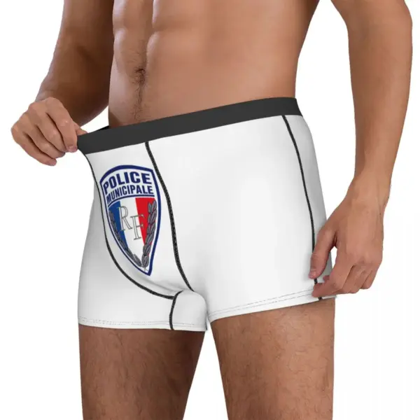 French Police Insignia Boxer Shorts for Men - Image 5