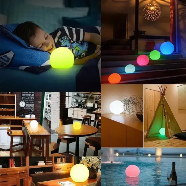 Set of 3D LED Acrylic Lamp Bases with Remote - Image 3