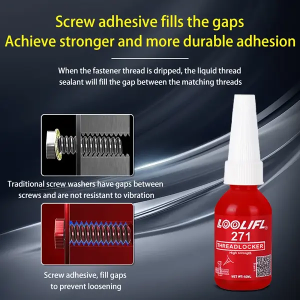 Red Threadlocker 271, 10ml High-Strength Adhesive - Image 3