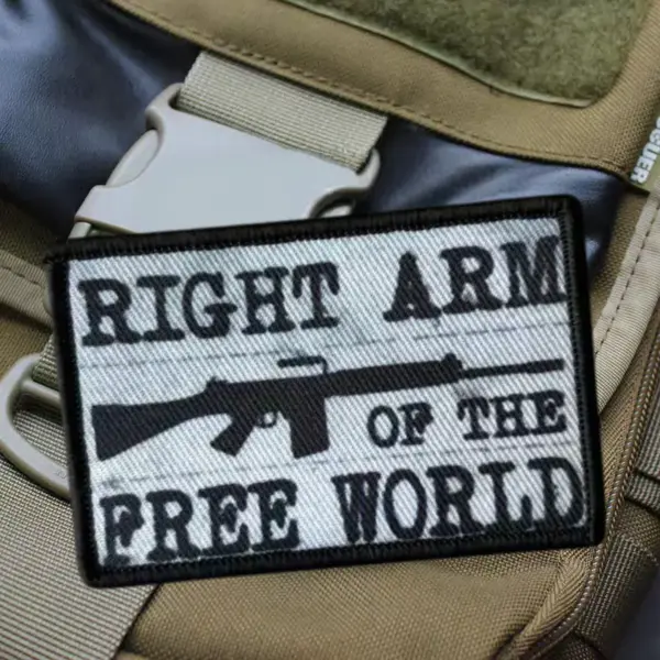 RIGHT ARM Gun Tactical Patch for Clothing and Bags - Image 5