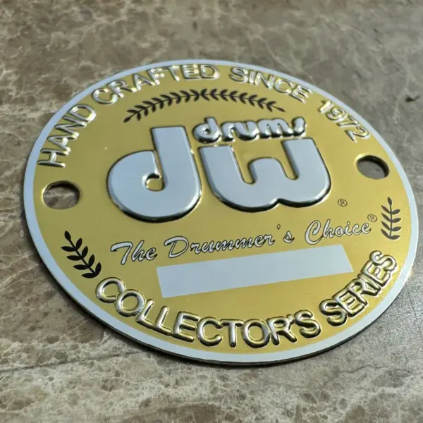 DW Drum Metal Badge Plate 1.75 Inches - Image 3