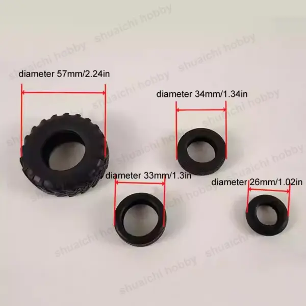 8PCS Rubber Tires for Model Ship and Boat - Image 5