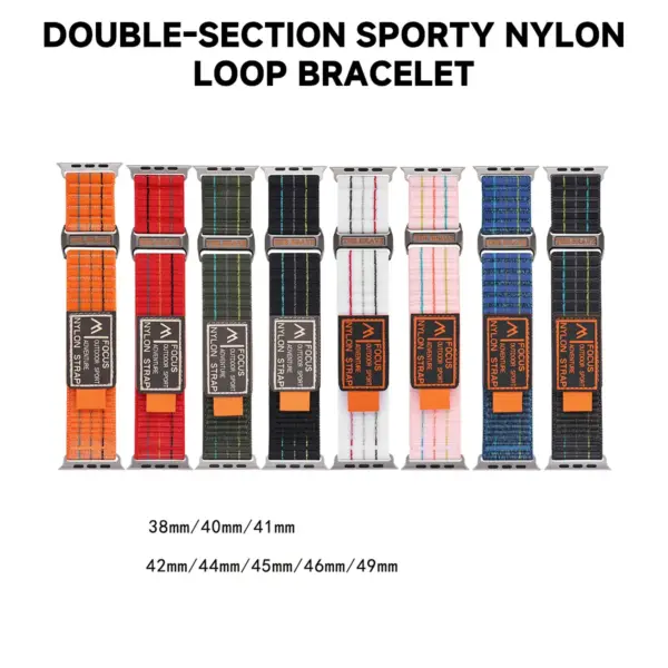 Nylon Loop Strap for Apple Watch Series 9-4 - Image 2