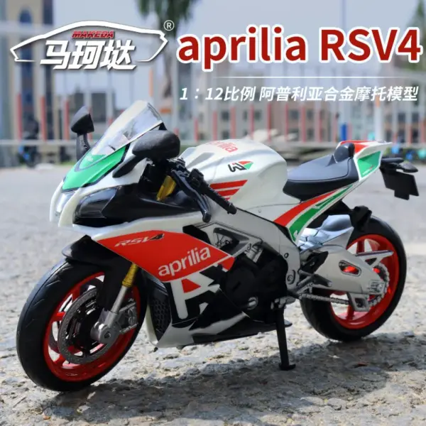 1:12 Aprilia RSV4 RR1000 Diecast Motorcycle Model - Image 2