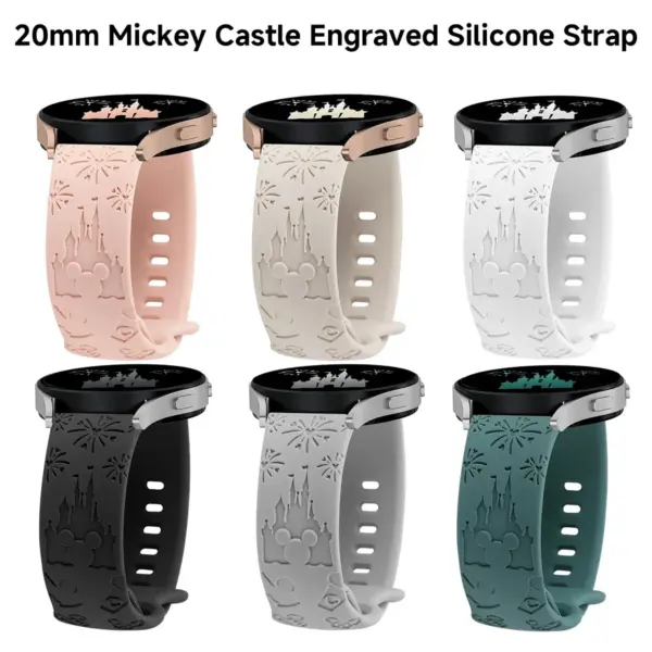 20mm Castle Engraved Silicone Strap for Galaxy Watch - Image 5